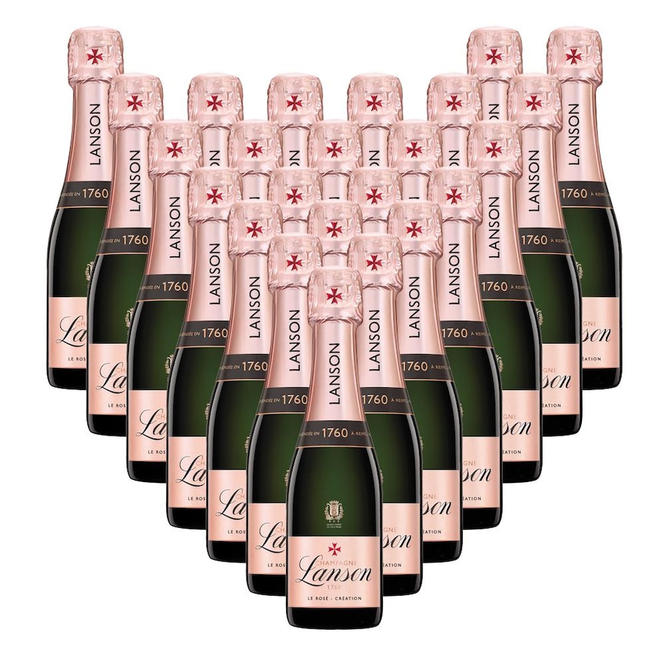 Case of 24 Mini Lanson Le Rose Creation Champagne 20cl