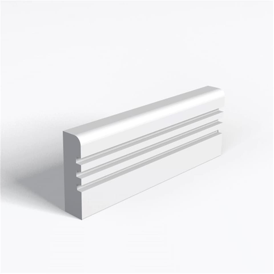 Pack of 5 (Total 5 Units) - MDF Pencil Round and 3 Square Grooves Architrave - 18mm (T) x 94mm (H) x 3050mm (L)