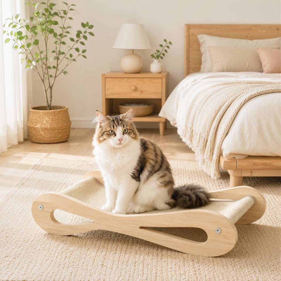 image 1 of PawHut 2 in 1 Sisal Cat Scratcher Bed Cat Scratching Board and Lounger