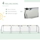 image 8 of Outsunny Tunnel Greenhouse Steel Frame for Garden w/ Zipper Doors