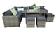 image 2 of The Tarporley Grey 9 Seat Corner Rattan Dining Set - Fixed Table