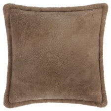 Furn Kallu Faux Fur Polyester Filled Cushion Brown | 50 cm x 50 cm