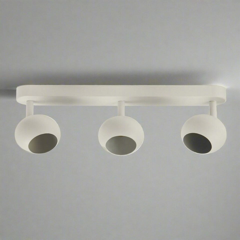 image 1 of CGC NIEVE Matt White Triple Three Head GU10 Ceiling Surface Spot Light Round Head White