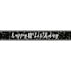 image 1 of Black Glitz 40th Birthday Holographic Foil Banner 274cm