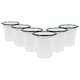 image 1 of Argon Tableware White Enamel Tumblers - 300ml - Blue - Pack of 6 Blue