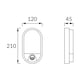 image 5 of CGC LEAH White Opal Oval Outdoor Wall Light With PIR Motion Sensor White