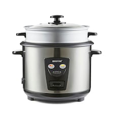 GEEPAS 1.8L Rice Cooker with Steamer, 700W