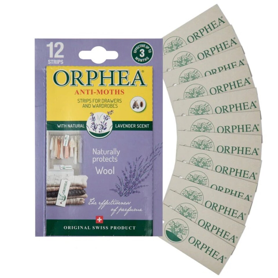 image 1 of Caraselle Orphea Anti Moth Strips - Lavender Scent (12 pack)