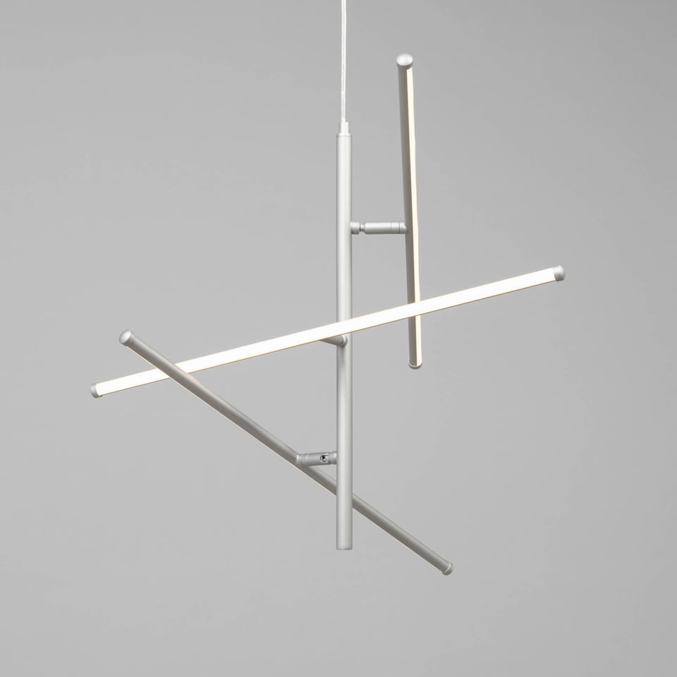 image 1 of BHS Zaha Stick LED Ceiling Pendant | Silver | Silver | 1