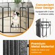 image 6 of COSTWAY 8 Panel 80cm Height Pen Fence w/ Lock Black Black