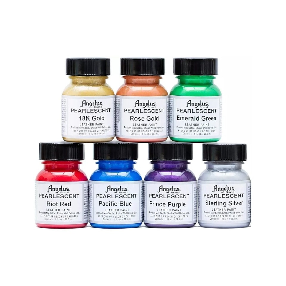 image 1 of Angelus Pearlescent Leather Paint for Sneaker Customs 1oz