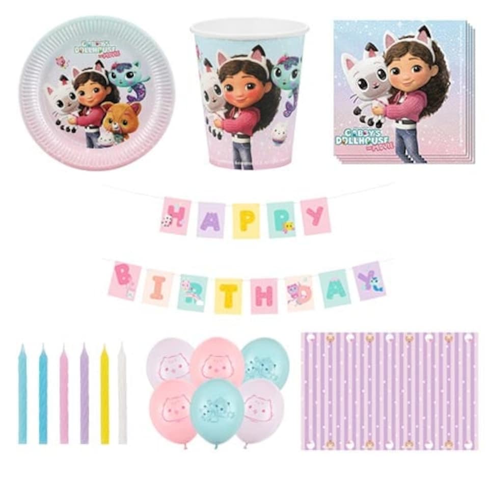Gabby's Dollhouse 8 Person Deluxe Party Pack