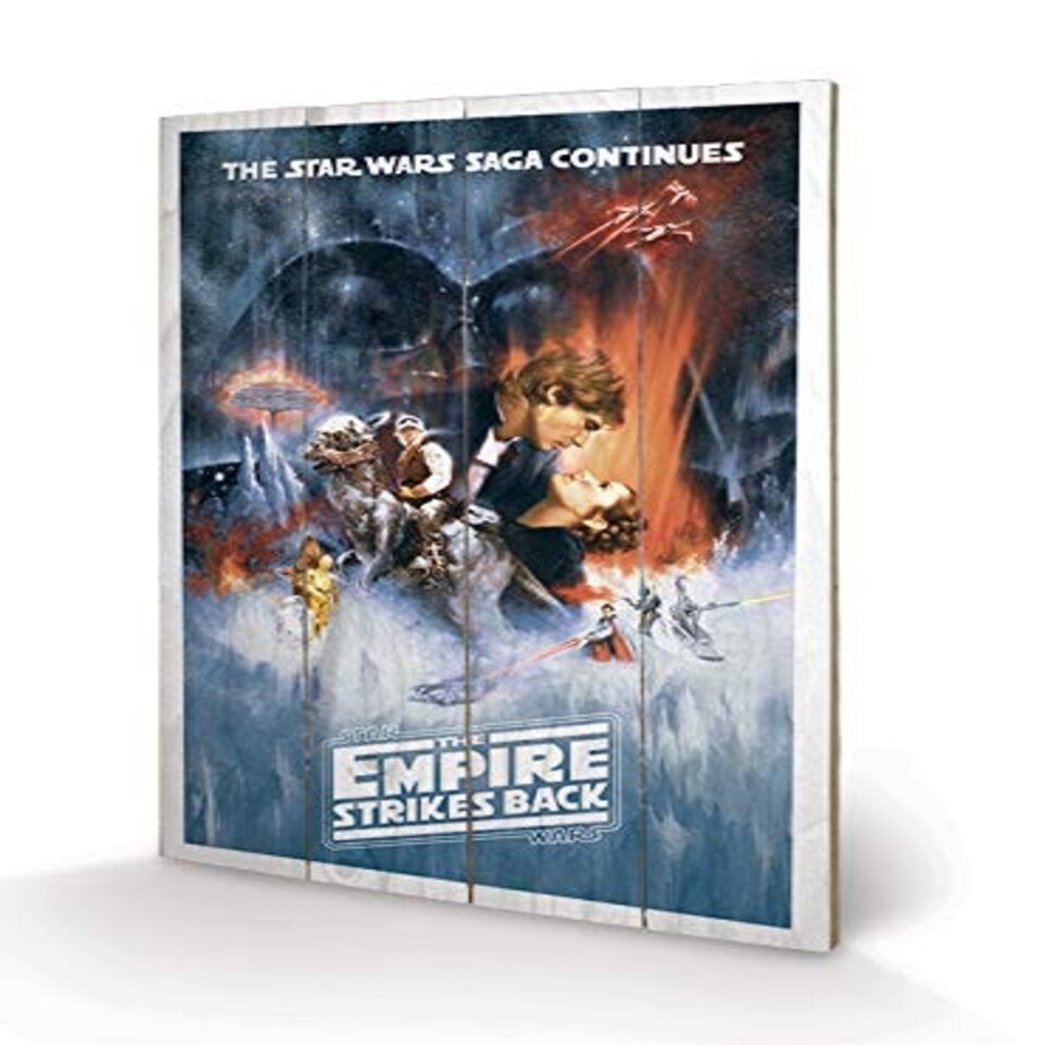 STAR WARS THE EMPIRE STRIKES BACK (ONE SHEET) SMALL WOOD - WOOD PANEL