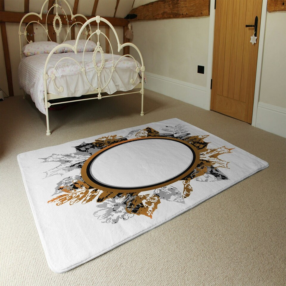 image 1 of Paint Print Autumn Decoration (Rug) Multi | Small: 60x110cm