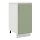 image 1 of JD Greta Adjustable Legs Kitchen Base Unit 400mm Storage Cabinet With Door Shelf 40cm - Sage Green Matt With Worktop