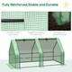 image 5 of Outsunny Mini Small Greenhouse with Steel Frame & PE Cover & Window