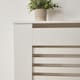 image 4 of OHS MDF Horizontal Slat Grilled Radiator Cover, Small - White White