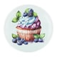 image 1 of Blueberry Cupcake Round Worktop Protector - Textured Glass Chopping Board