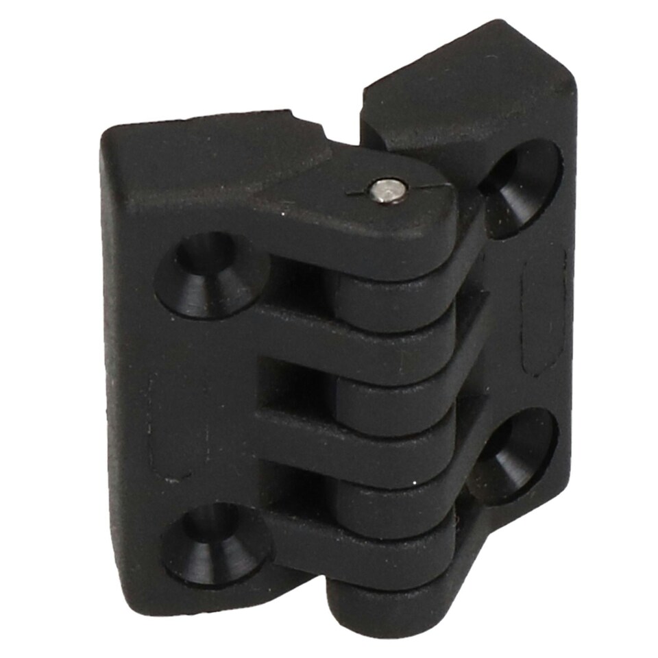 image 1 of 4 Pack Black Polyamide Hinge Reinforced Plastic 39x39mm Italian Made Industrial Black
