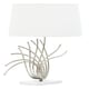 image 3 of Interiors by Premier Brushed Chrome Spoke Table Lamp White