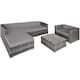 image 1 of Garden Furniture Set Milan - outdoor sofa, armchair, table and padded stool | Grey | grey | 66 x 76 x 65 cm | 1