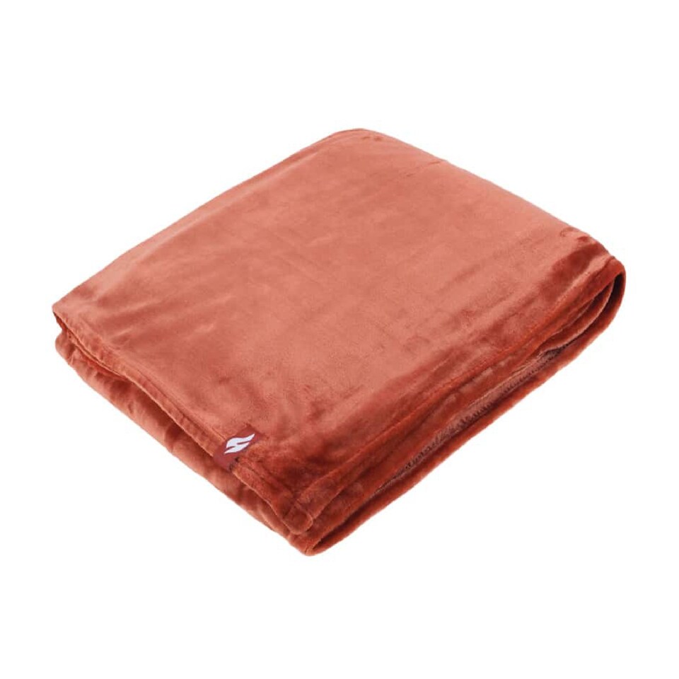 image 1 of Extra Soft Warm Large Luxury Thermal Fleece Throw Blanket - 180 x 200 cm | Orange | Orange