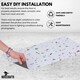 image 9 of NOVECRAFTO Vinyl Floor Tiles Self Adhesive – 12x24in Peel and Stick Rectangular Flooring for Kitchen, Bathroom & Living Room – White Terrazzo Look with Flecks White | 1.85 sqm
