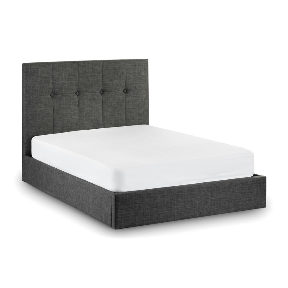 image 1 of Premium Slate Grey Fabric - Lift Up Storage Bed Frame - Double 4'6" (135cm)