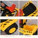 image 5 of HOMCOM 3 in 1 Kids Ride-On Tractor Excavator w/ Storage Basketball Hoop