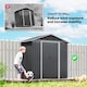image 8 of Outsunny 6.5x3.5ft Metal Garden Shed for Garden and Outdoor Storage, Dark Grey