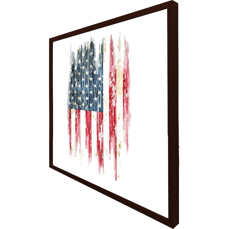 image 1 of American grunge flag (Picture Frame) Brown | XS