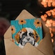 image 3 of Greeting Card Vibrant Shih Tzu Daisy Portrait Dog Lover Floral