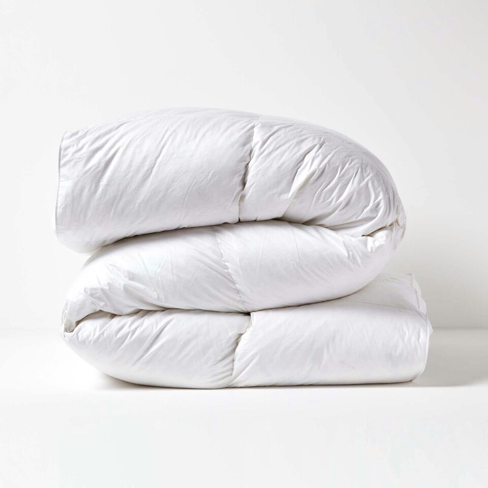 image 1 of Homescapes Goose Feather Bed Super King Size Mattress Topper | White | Super King
