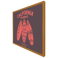 California surf (Picutre Frame) Brown | Oak | XL