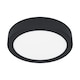 image 1 of EGLO Fueva 6 Ultra-Slim Surface-Mounted Integrated Black Round LED Light WBS Black