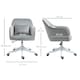 image 3 of Vinsetto Velvet Office Chair, Desk Chair, Makeup Vanity Chair with Massage Lumbar Pillow and Rolling Wheels for Bedroom and Home, Grey