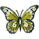 image 2 of Set of 8 Yellow Small Metal Butterflies Garden/Home Wall Art Ornament