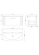 image 8 of Balterley Partial Fluted 1 Drawer Wall Hung Vanity Unit with 1 Tap Hole Curved Basin | Green | Satin Green
