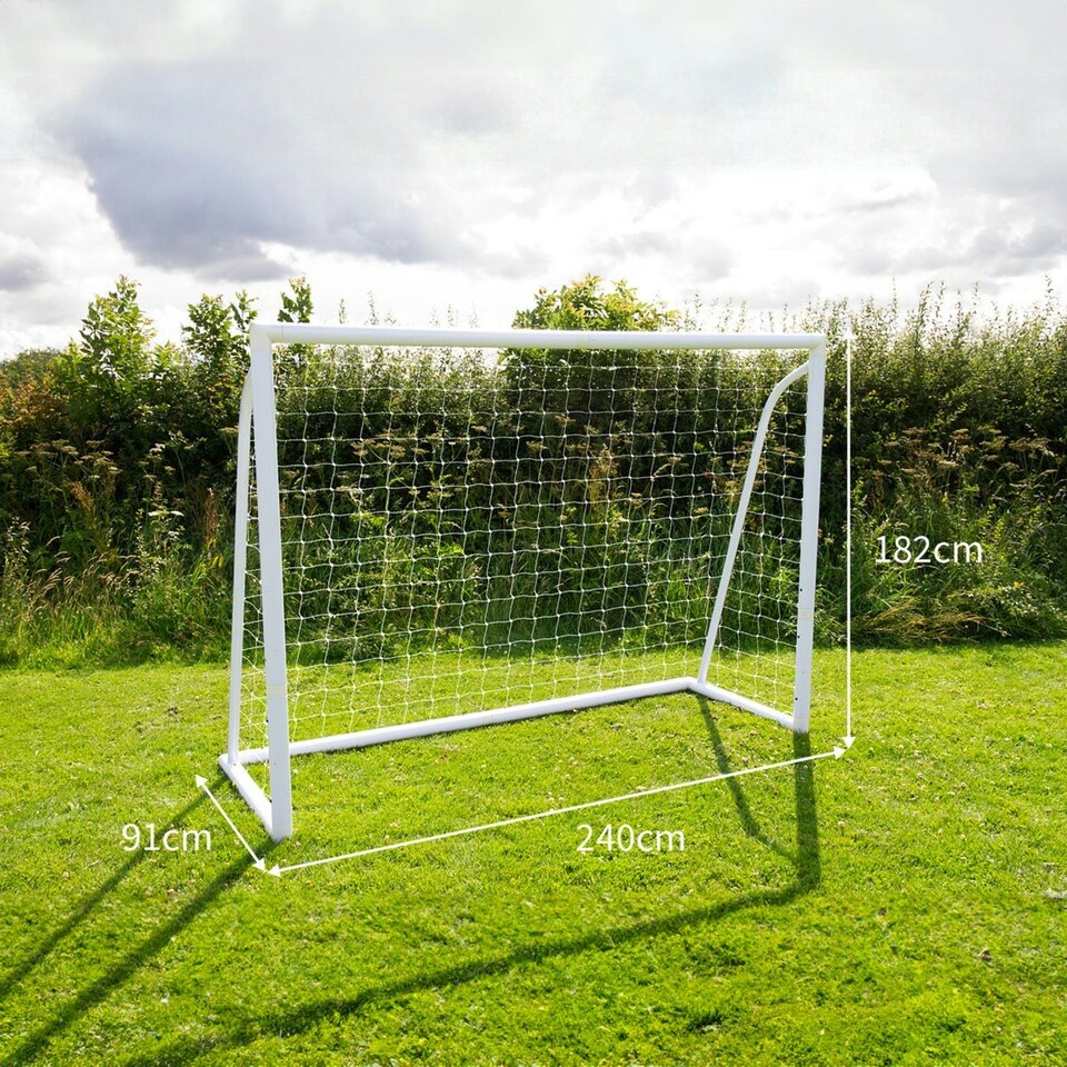 image 1 of 8 x 6ft Football Goal, Carry Case and Target Sheet White