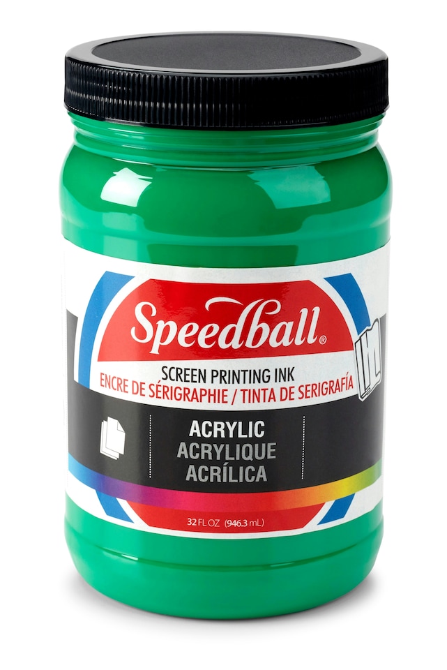 Speedball Acrylic Screen Printing Ink, Emerald Green, 32oz