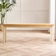 image 2 of Furniturebox Tenby Solid Wood Cream and Oak Large Dining Bench