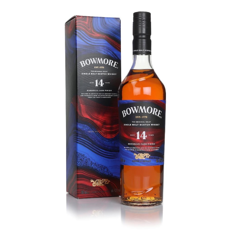 image 1 of Bowmore - Bordeaux Wine Finish Single Malt Scotch 14 year old Whisky | Multi | New | Ripe dark fruit, gentle spice, and coastal peat | 1