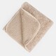 image 5 of OHS Teddy Marl Binded Fleece Blanket Throw, 130x160cm - Natural