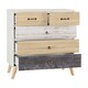 image 2 of Nordic 3+2 Drawer Chest - L40 x W76.5 x H101 cm - White/Distressed Effect