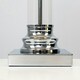 image 1 of ValueLights Pair Of Modern Clear Glass Column Design Touch Table Lamps With White Shades