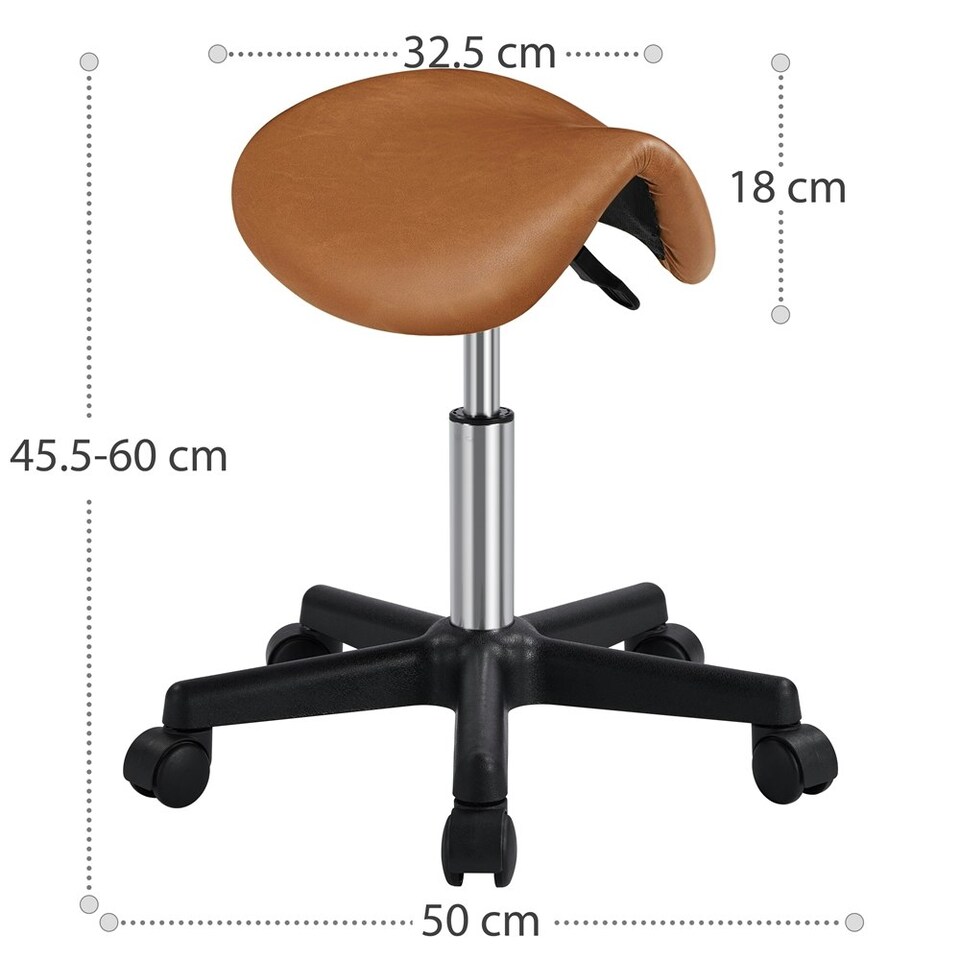image 1 of Yaheetech Adjustable Salon Chair for Massage Brown | Retro Brown