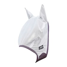 Weatherbeeta Comfitec Essential Mesh Mask - White/Maroon/Grey - Pony