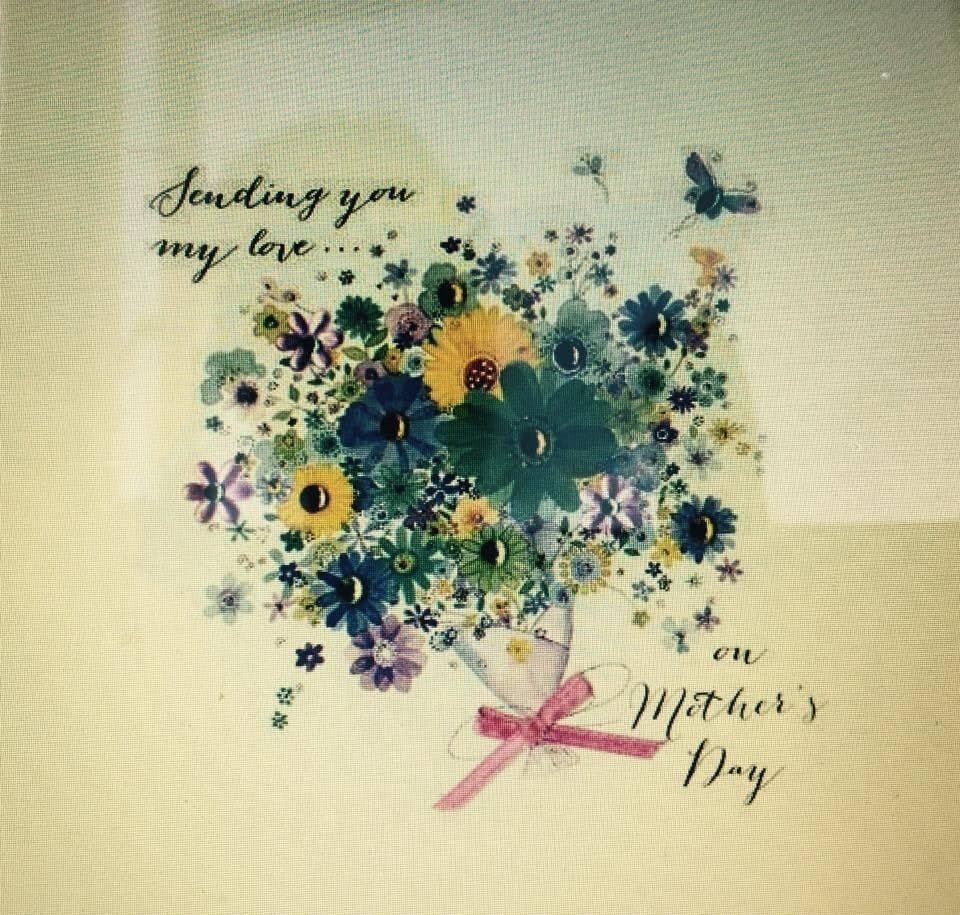 image 1 of Second Nature Handmade Mother's Day Card In Bloom Range Bouquet in Green and Yellow
