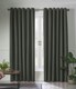 image 1 of Linen Look Blackout Ring Top Eyelet Curtains - 161cm x 137cm - Charcoal