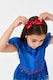 image 3 of School Book Worm With Bow Headband Girls Kids Costume - Fancy Dress, World Book Day and Parties - Ages 3-10 | Blue | Blue | 6-8 years